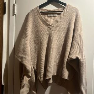 ALL SAINTS Able Zip Jumper Asymmetric Beige L